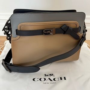 Coach Colorblock Tate Carryall in Taupe Granite Multi